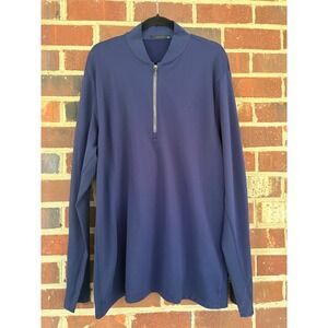Greyson Mens XXL Shirt Long Sleeve Blue Quarter Zip Pullover Golf Performance